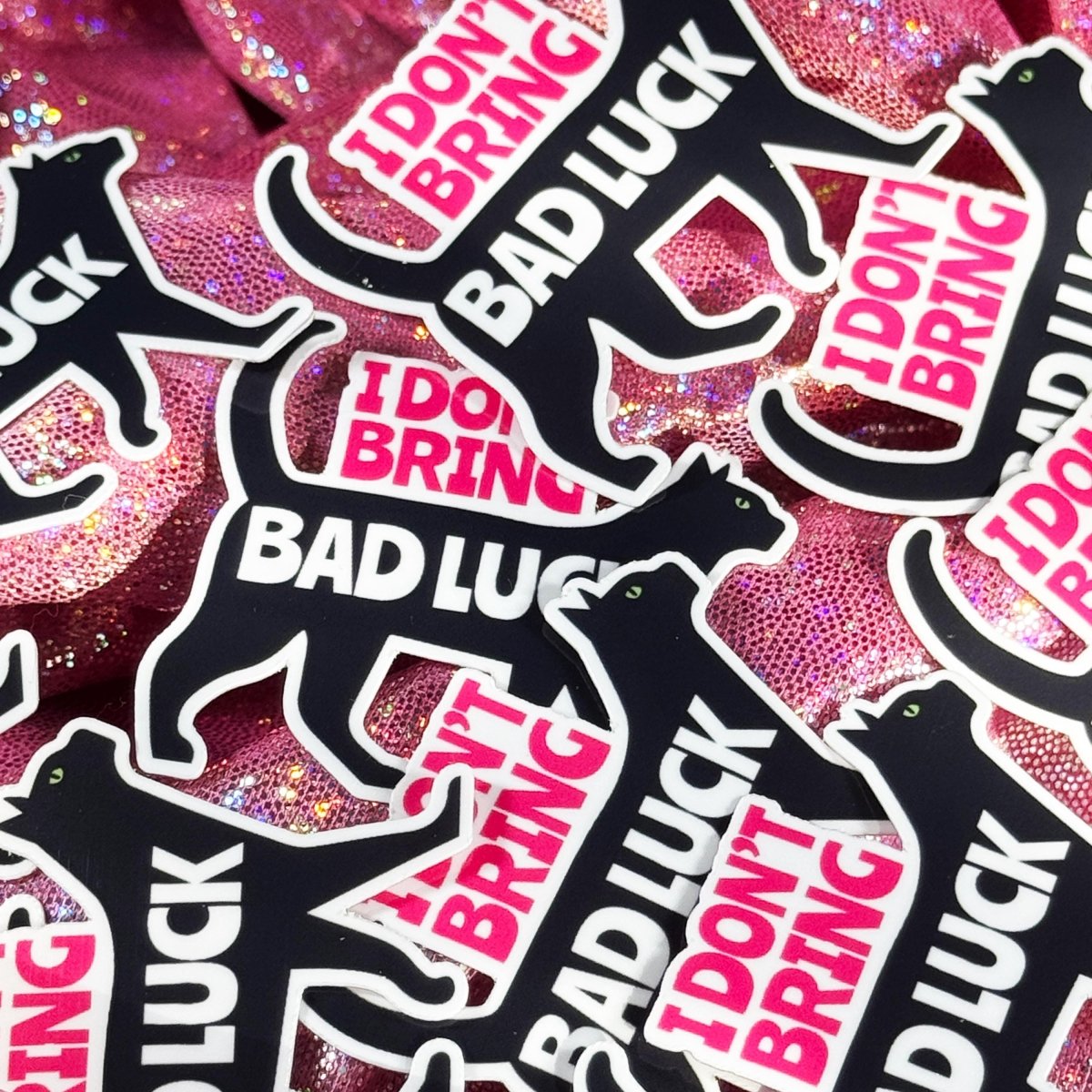 Black Cats Are Not Bad Luck • Die - Cut Vinyl Sticker brat slaps