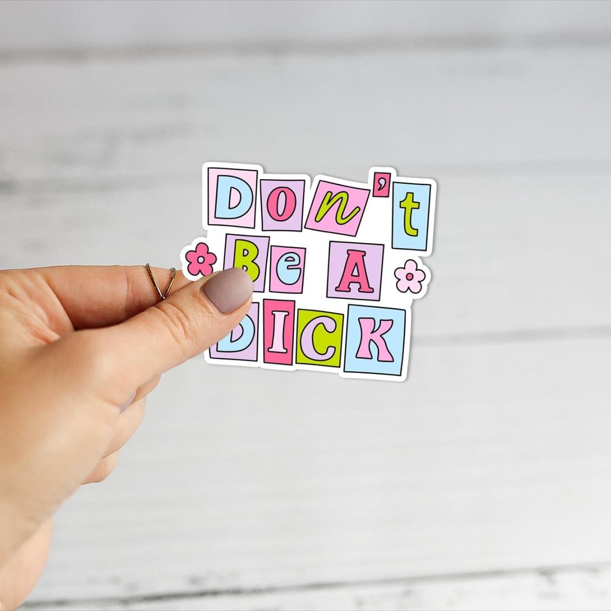 Colorful "Don't Be a D*ck" • Premium Die - Cut Vinyl Sticker brat slaps