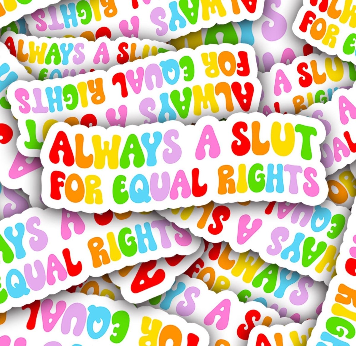 Equal Rights Vinyl Sticker | Premium Laminated | Feminist Art | LGBTQ+ Pride | Social Justice Stickers brat slaps