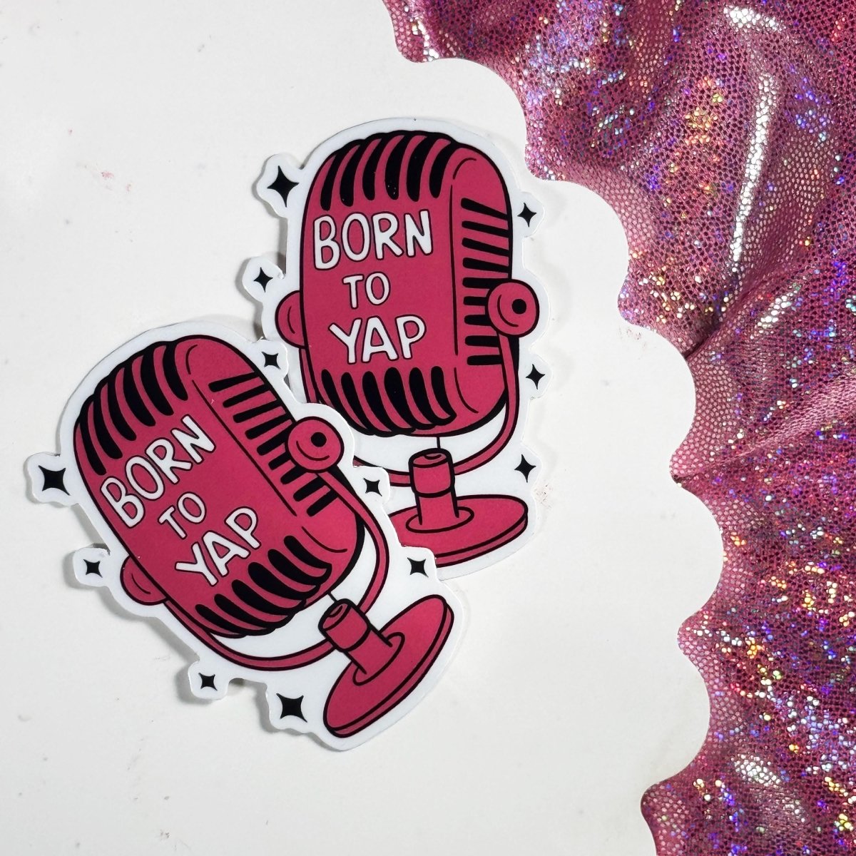 Fun 'Born to Yap' Premium Laminated Vinyl Sticker | Glossy, Matte or Holographic Decal for Millennials and Gen Z brat slaps