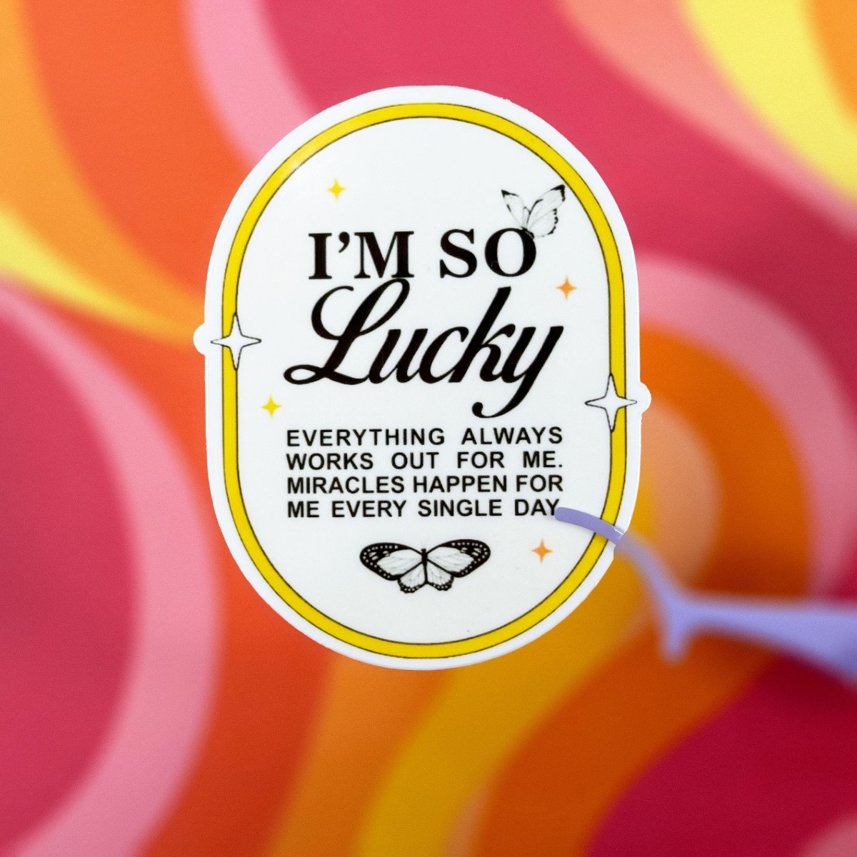 Im So Lucky Sticker | Vinyl Durable Laminated Decal for Her | Cute Gift Idea | Waterproof & Long - Lasting brat slaps