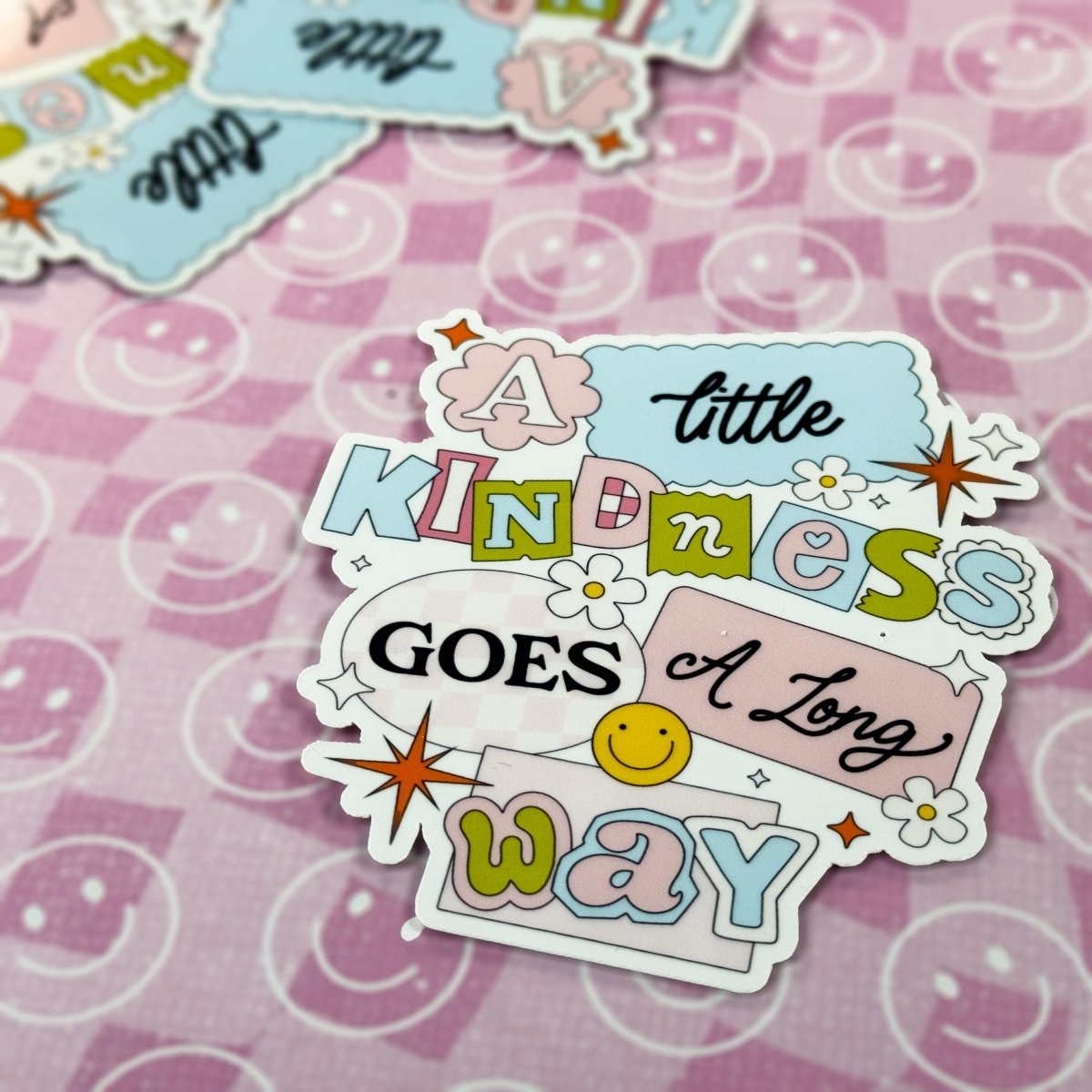 Little Kindness Sticker | Kind Positivity Vinyl Decal | Be Nice & Spread Positive Vibes | Inspirational Decor brat slaps