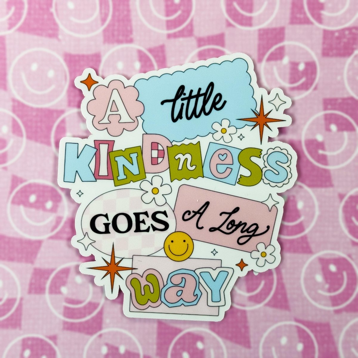 Little Kindness Sticker | Kind Positivity Vinyl Decal | Be Nice & Spread Positive Vibes | Inspirational Decor brat slaps