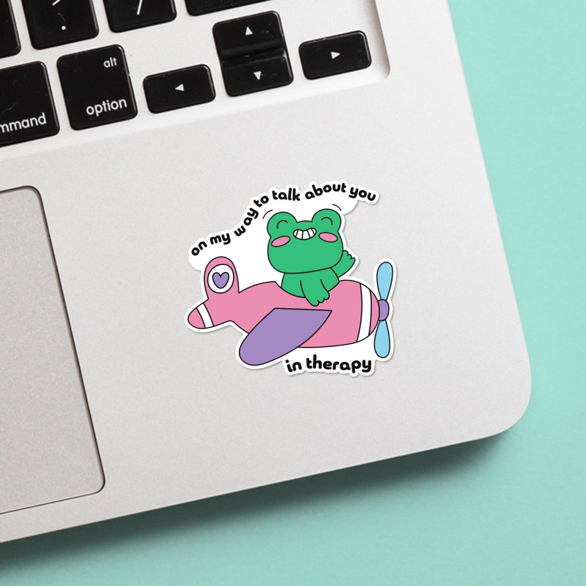 OMW to Talk About You In Therapy Frog • Premium Die - Cut Vinyl Sticker brat slaps