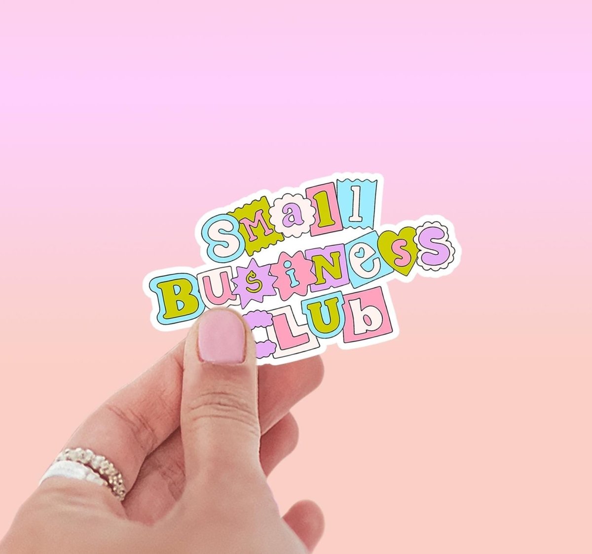 Small Business Club Premium Laminated Vinyl Sticker | Cute Girly Design, Business Motivation Decor, Planner Accessory & Gift brat slaps