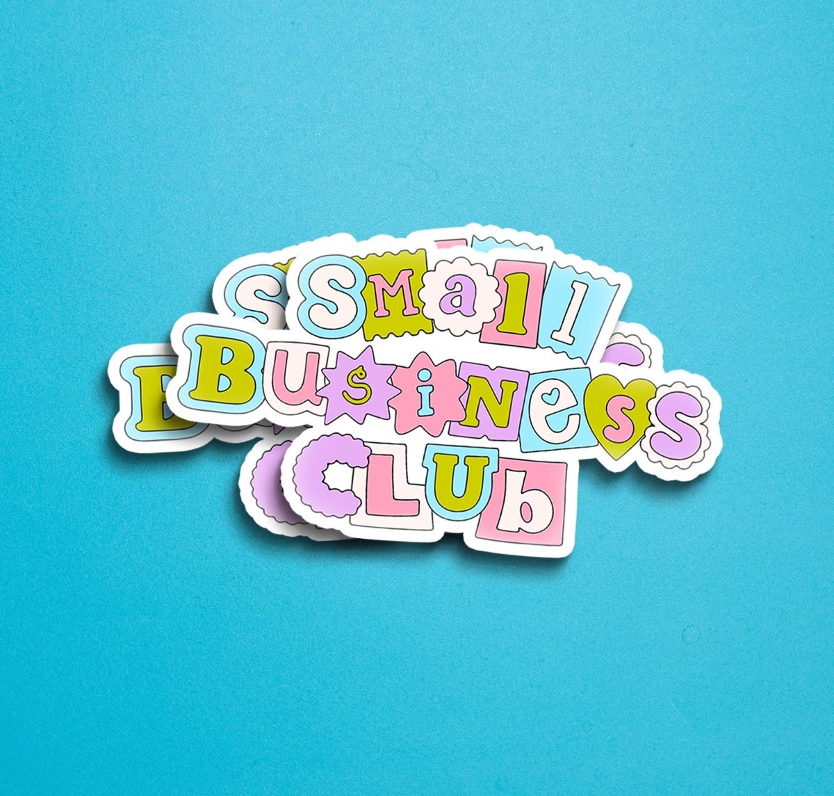 Small Business Club Premium Laminated Vinyl Sticker | Cute Girly Design, Business Motivation Decor, Planner Accessory & Gift brat slaps