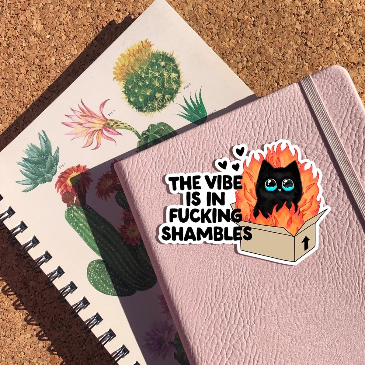 Vibe in Shambles Premium Laminated Vinyl Sticker | Funny Cute Trendy Decal | Quirky Fun Art for Laptops & Phone Cases brat slaps